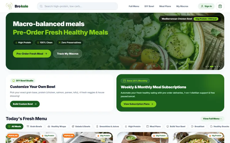 Brokole: Food ordering app